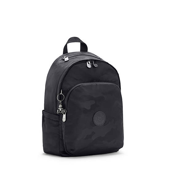 Kipling Delia Backpacks Black Camo Embossed | CA 1571DF